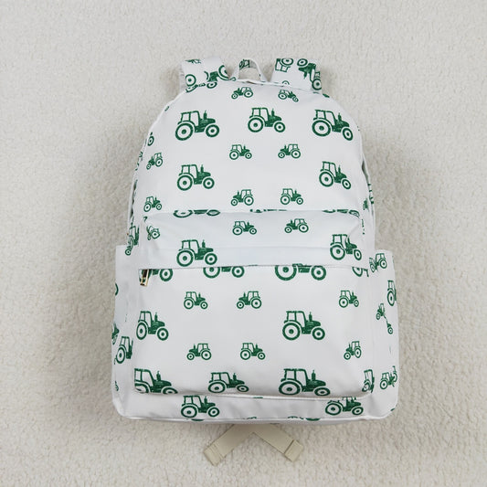 Baby Kids Green Tractors Backpack Bags