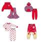 ( Moq 5 each style ) Baby Boy Girl Team Sibling Long Sleeves Red Set 8.8