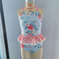 S0159 Baby Girl Floral One Piece Summer Swimsuit