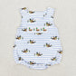 Baby Boy Girl Embroidery Ducks Sibling Romper Set