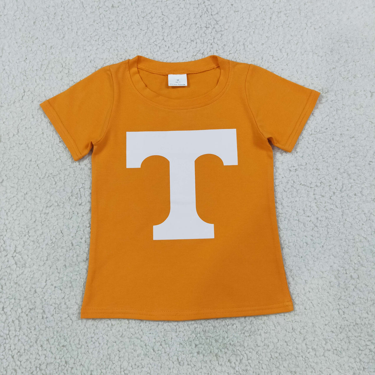 Baby Boy Kids Short Sleeves Orange Cotton Shirt Team Clothes RTS