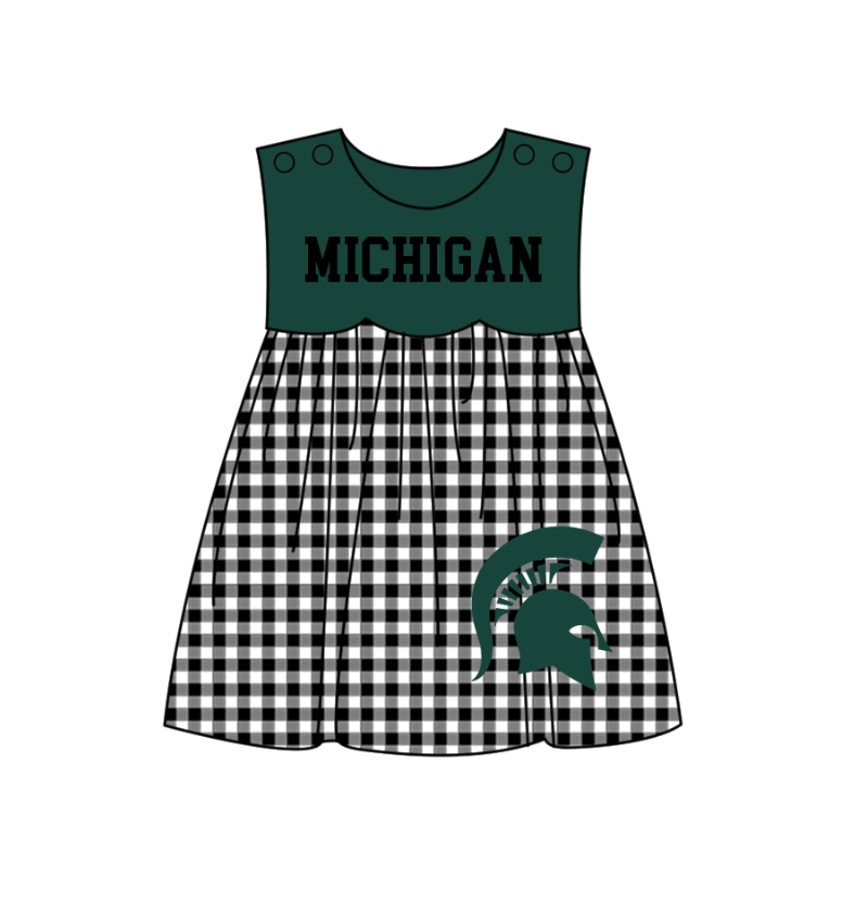 ( Moq 5 Each Style ) Baby Boys Girls Kids Plaid Team Sibling Green Rompers Dress Sets