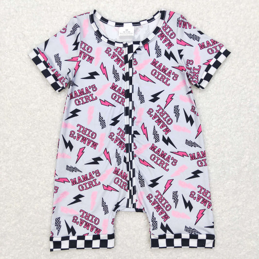 SR0562 Short Sleeves Mama's Girl One Piece Romper