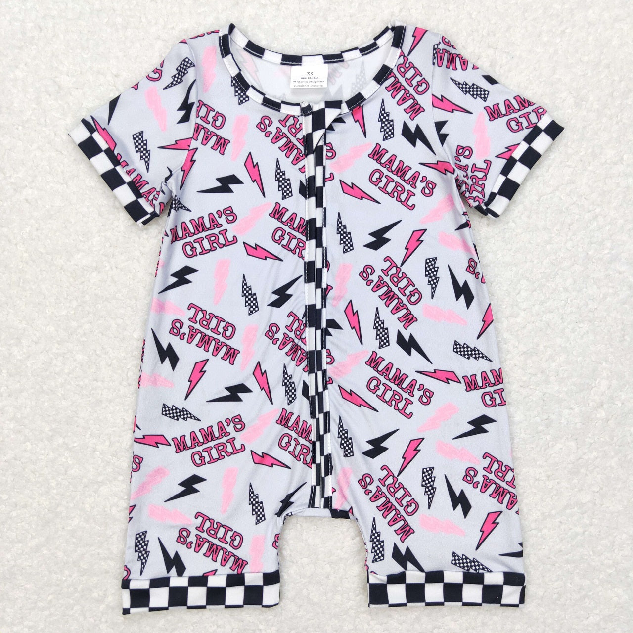 SR0563 Short Sleeves Mama's Boy One Piece Romper