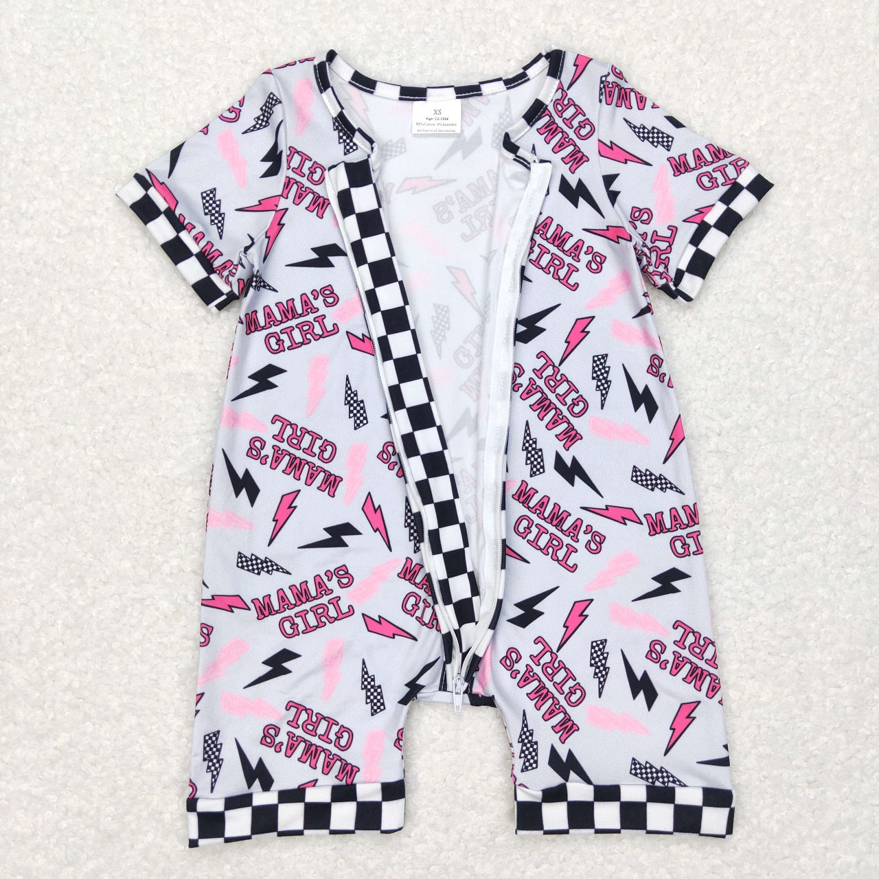 SR0562 Short Sleeves Mama's Girl One Piece Romper