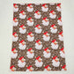 BL0087 Baby Kids Christmas Santa Leopard Red Blanket