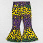 P0314 Baby Girl Colorful Leopard Denim Pants Jeans