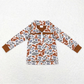 BT0468 Baby Boy Long Sleeves Camo Zipper Brown Shirt