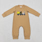 BLP0382 Baby Boy Long Sleeves Embroidery Tractor Dog Pants Hunting Outfit