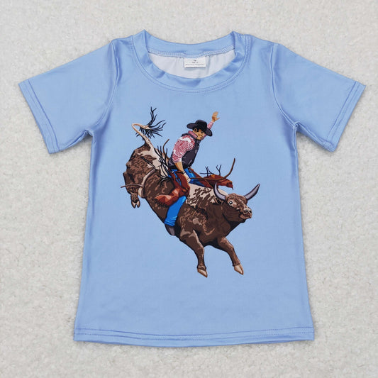 BT0435 Baby Boy Short Sleeves Rodeo Western Shirt