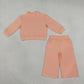 Baby Girl Kids Long Sleeves Peach Shirt Pockets Pants Set Pajamas Clothes RTS