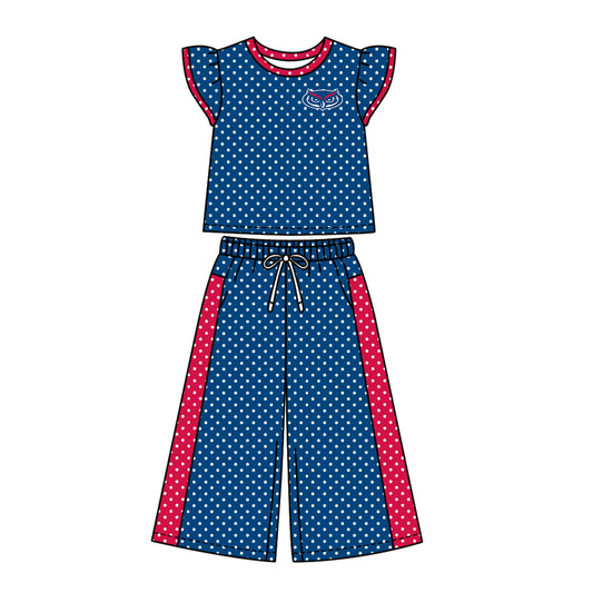 ( Moq 5 ) Baby Girls Kids Short Sleeves Shirt Pants Team Set Clothes