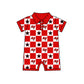 ( Moq 5 Each Style ) Baby Boys Girls Toddler Flags Bows Team Sibling Shorts Dress Shirt Red Set Clothes