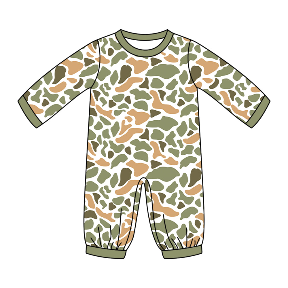 ( Moq 5 ) Preorder Baby Kids Infant Long Sleeves Camo Print Romper Clothes