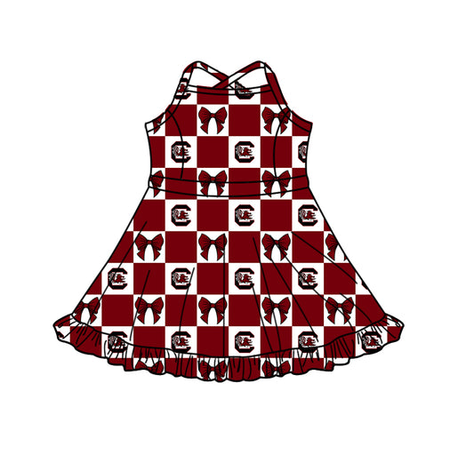 ( Moq 5 ) Custom Baby Girls Kids Sleeveless Shorts Knee Length Team Dress Cheer Clothes RTS