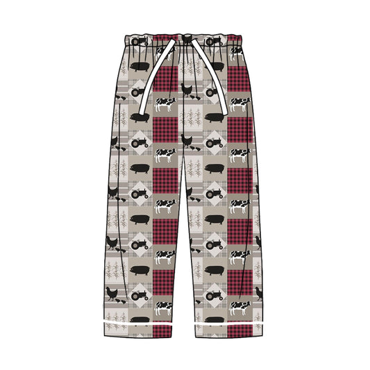 Adult Women Farm Animals Tractors Pajamas Pants