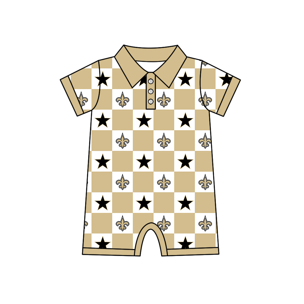 ( Moq 5 Each Style ) Baby Boys Girls Toddler Stars Bows Team Sibling Shorts Dress Shirt Set Clothes
