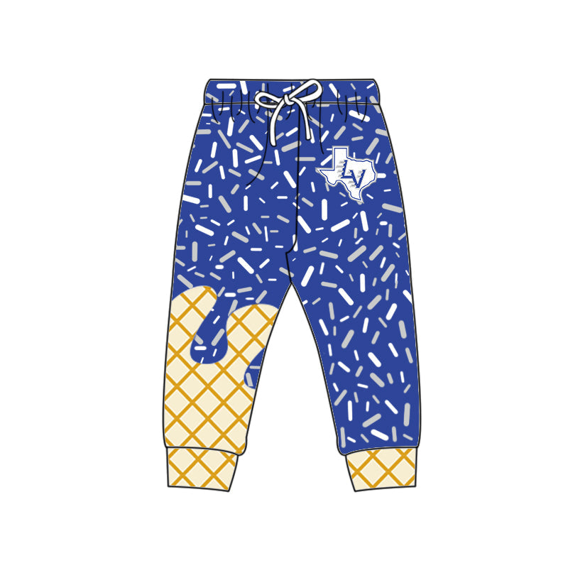 ( Moq 5 each style ) Boys Girls Team Cheer Sibling Shirt Drips Blue Bows Dress Set 8.14