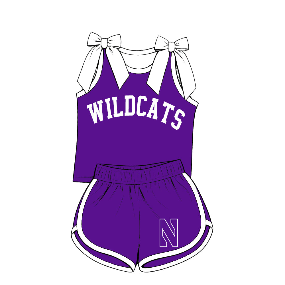 ( Moq 5 ) Sibling Baby Girls Kids Sleeveless Bows Shirt Shorts Team Set Clothes