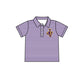 ( Moq 5 each style ) Baby Boy Girl Team Cheer Sibling Shirt Bows Purple Dress Set
