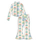 ( Moq 10 ) Baby Girl Colorful Flower Long Sleeves Pockets Zipper Shirt Bell Bottom Pants Activity Wear Yoga Set