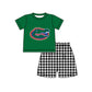 ( Moq 5 Each Style ) Baby Boys Girls Kids Plaid Team Sibling Green Rompers Dress Sets