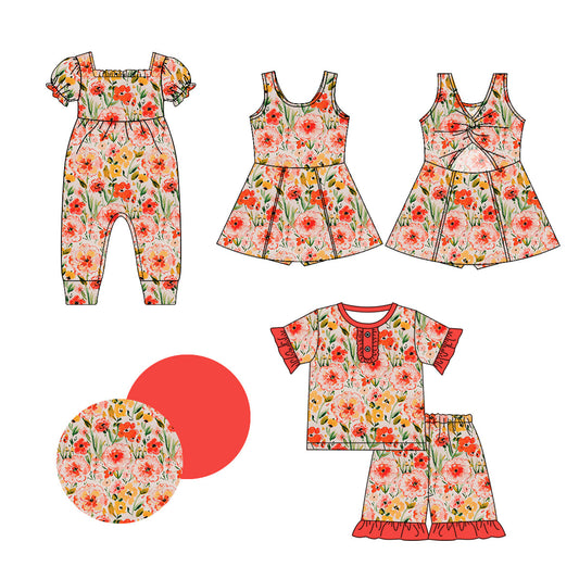 Baby Girl Flower Sibling Romper Dress Set ( Moq 5 Each Style ) 1.2