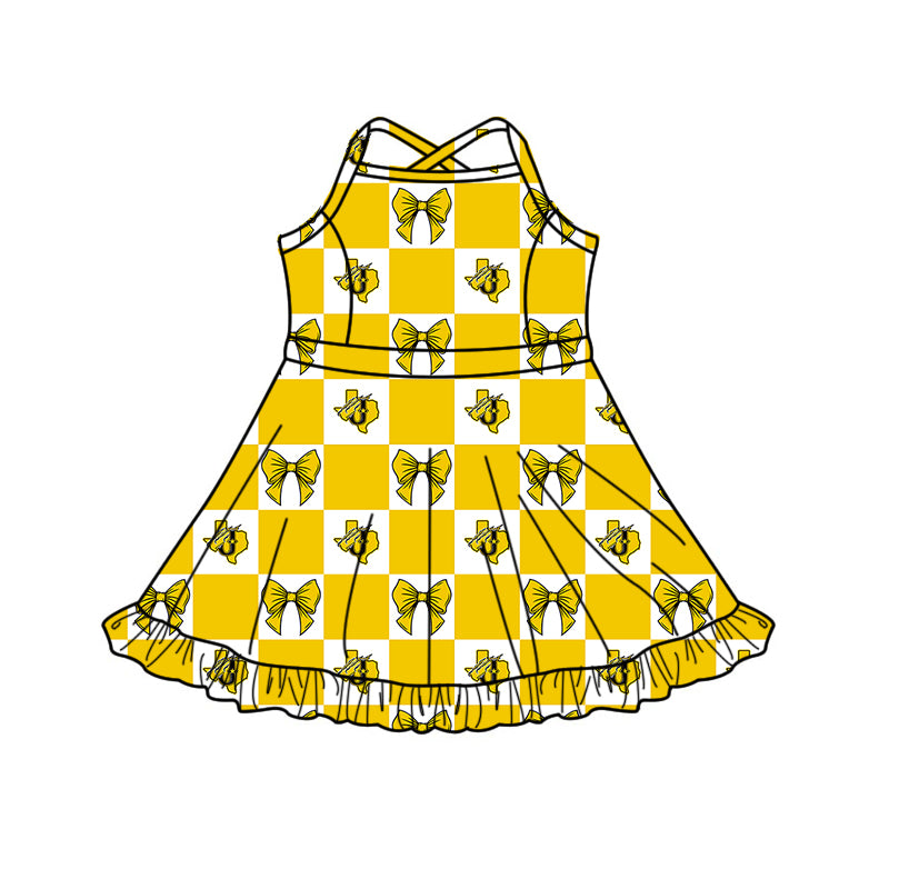 ( Moq 5 Each Style ) Baby Boys Girls Toddler Bows Team Sibling Shorts Dress Shirt Set Summer Yellow Clothes