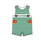 ( Moq 5 ) Baby Boys Kids Sleeveless Green Stripes Team Romper 1.29