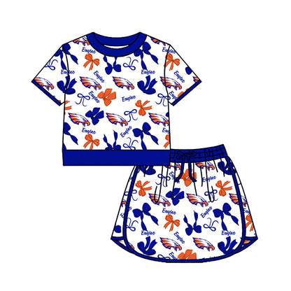 ( Moq 5 Each Style ) Sibling Baby Girls Kids Bows Team Shirt Sets Clothes