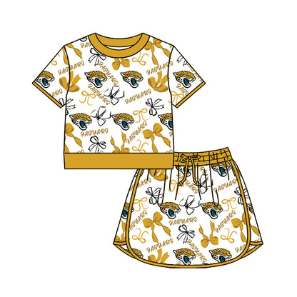 ( Moq 5 Each Style ) Sibling Baby Girls Kids Bows Team Shirt Sets Clothes