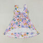 Baby Girl Sleeveless Colorful Flower Shorts Yoga Active Wear Skort Dress RTS