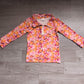 Baby Girls Kids Long Sleeves Flower Zipper Pullover Shirt RTS