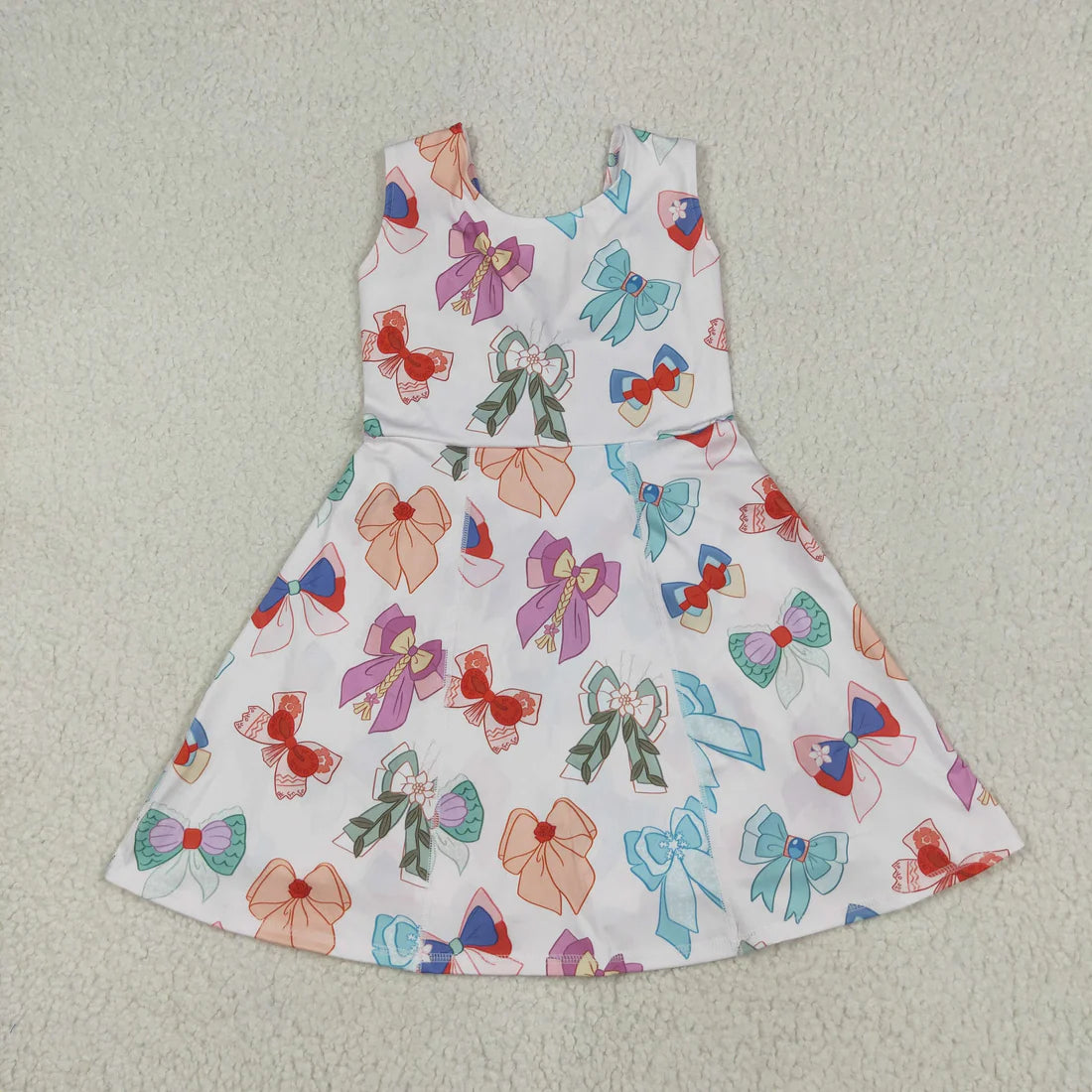 Baby Girl Toddler Sleeveless Sibling Knee Length Yoga Active Dress RTS