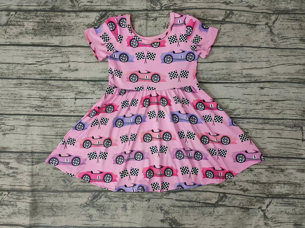 Promotion Baby Girl Car Pink Dress