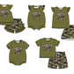 Baby Boy Girl Short Sleeves Ducks Camo Sibling Dress Romper Clothes Set ( Moq 5 Each style )12.4