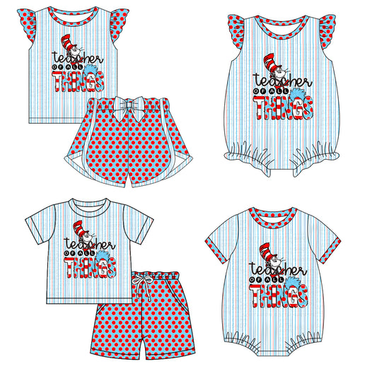 Baby Boy Girl Short Sleeves Dr Reading Sibling Romper Clothes Set ( Moq 5 Each style ) 11.26