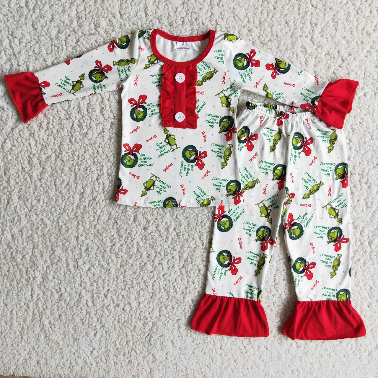 Promotion 6 B4-20 Baby Boy Christmas Face Pajamas Set