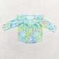 Baby Infant Toddler Girl Green Leaves Pockets Bubble Romper