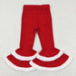 P0334 Baby Girl Christmas Red Denim Bell Pants Jeans