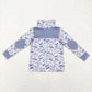 BT0467 Baby Boy Long Sleeves Camo Zipper Shirt Tops