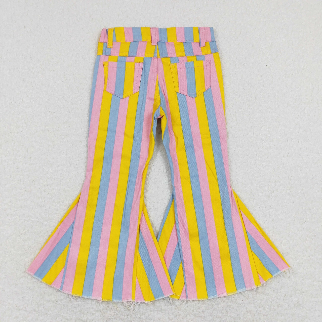 P0332 Baby Girl Stripes Denim Jeans Bell Pants