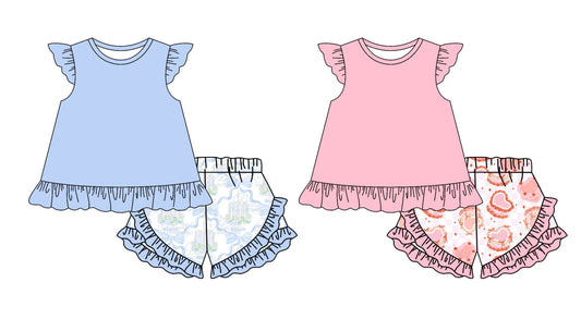 Baby Girl Birthday Cakes Bows Sibling Set ( Moq 5 Each Style ) 2.10