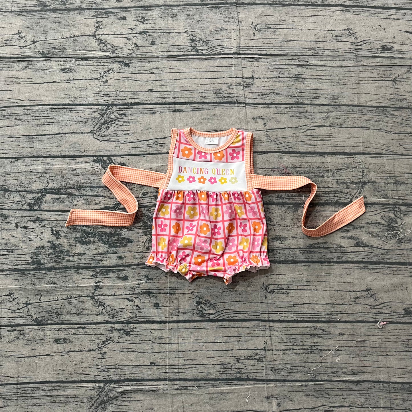 Baby Girls Infant Sleeveless Dancing Queen Flower Bubble Romper RTS