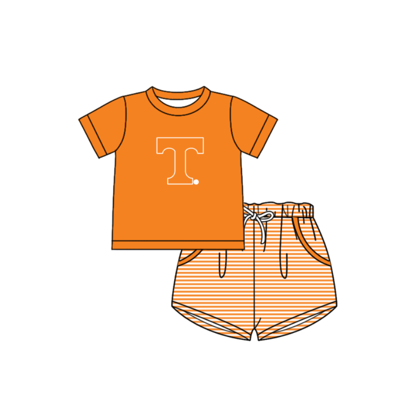 ( Moq 5 Each Style ) Baby Boys Girls Kids T Stripes Team Sibling Rompers Sets