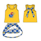 ( Moq 5 Each Style ) Baby Boys Girls Toddler Bows Blue Plaid Team Sibling Shorts Dress Sets Clothes
