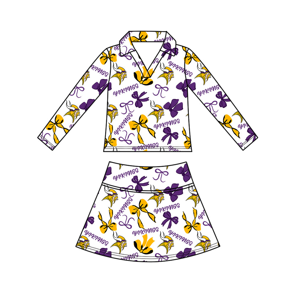 ( Moq 5 Each Style ) Sibling Baby Girls Kids Bows Team Shirt Sets Clothes