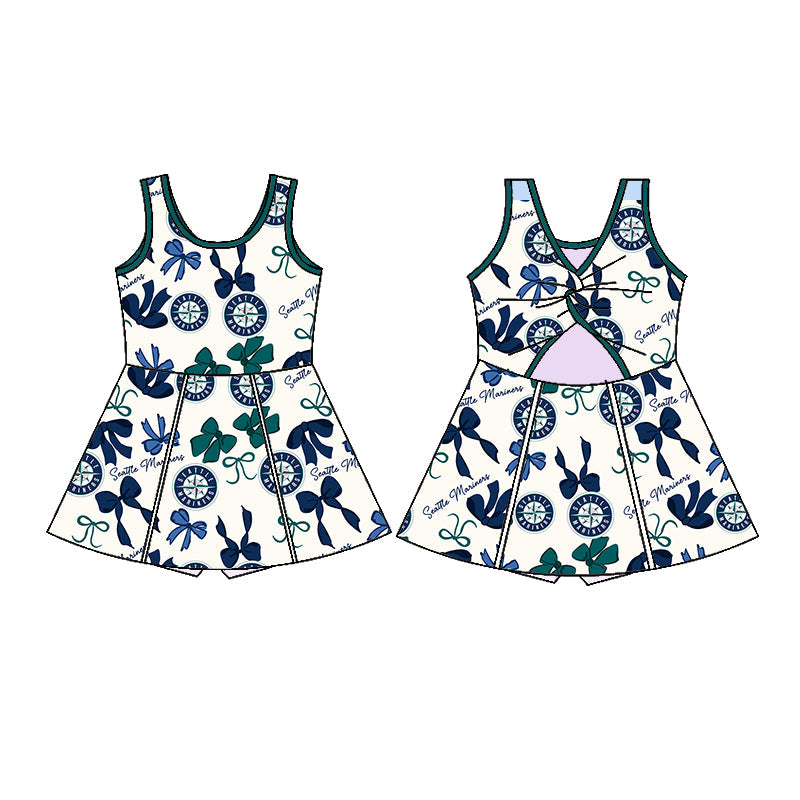 ( Moq 5 each style ) Baby Girl Team Bows Sibling Dress Set 5.19
