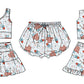 ( Moq 5 Each Style ) Baby Girls Kids Flags Popsicle 4th of July Sibling Shorts Sets Clothes