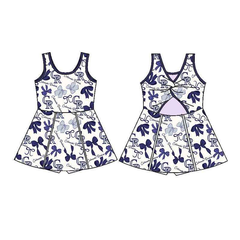 ( Moq 5 each style ) Baby Girl Team CK Bows Sibling Dress Set 5.21